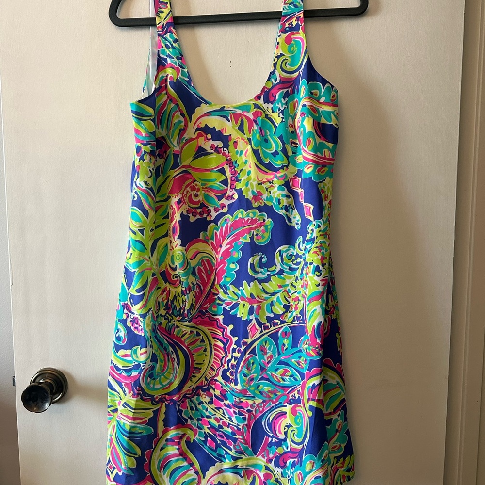 Lilly Pulitzer Blue and Pink Paisley Mini Dress